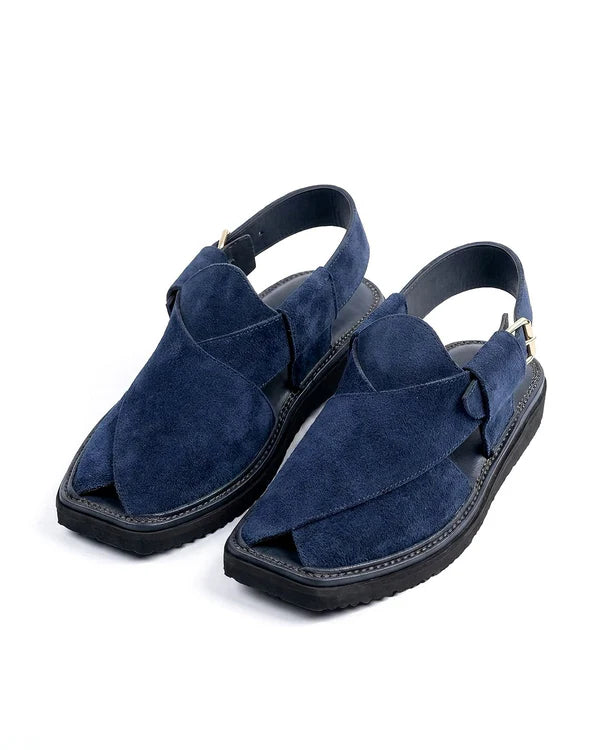 Air Kaptaan Chappal Blue Suede