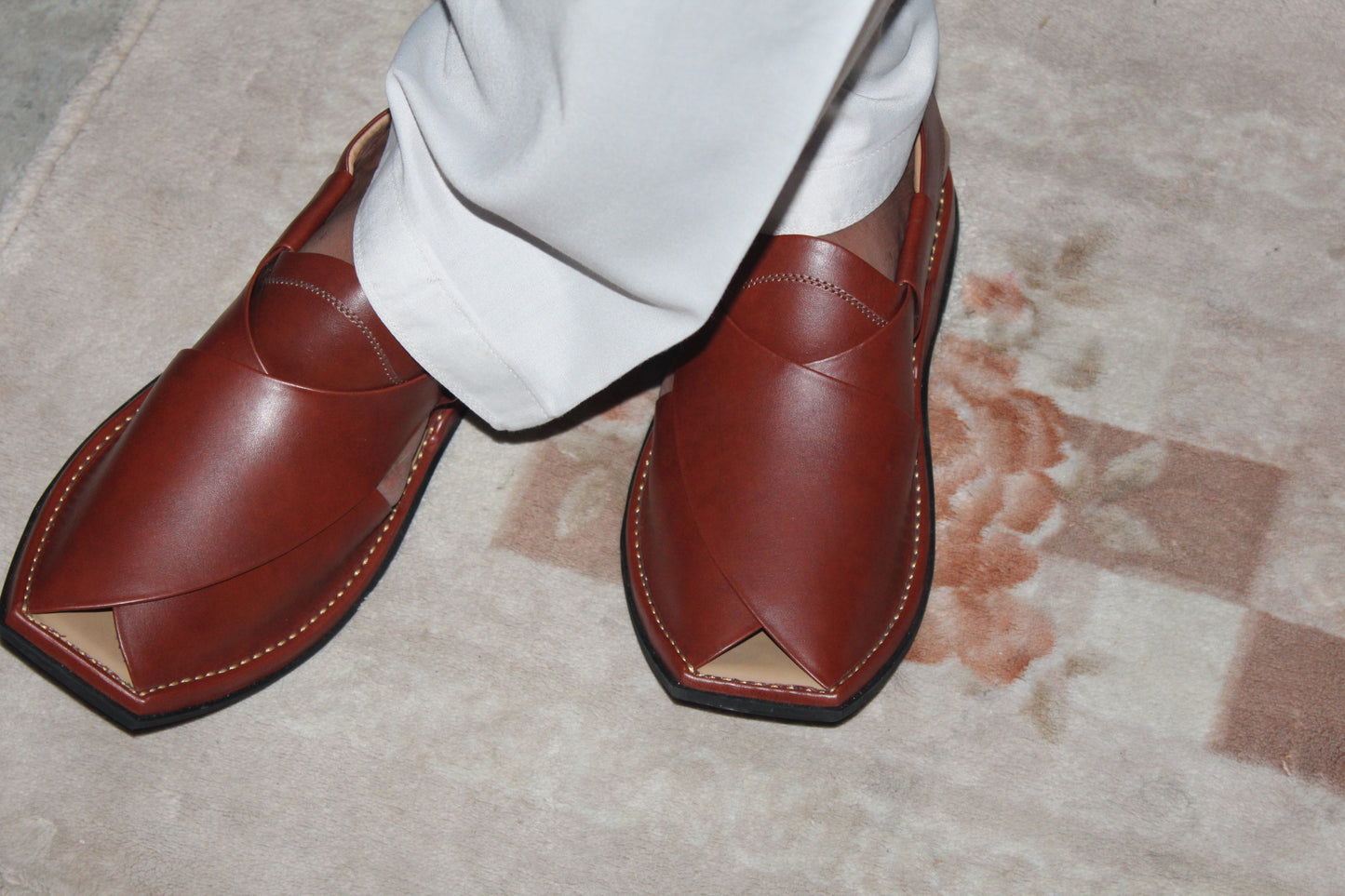 Peshawari Chappal Royale Burgundy