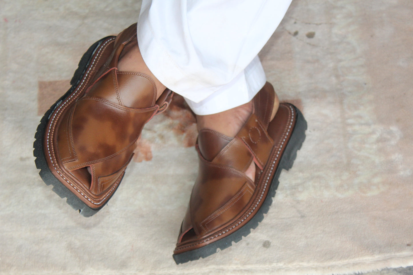 Tripal Gear Vibram Sole Chappal Shaded Brown