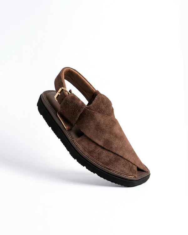 Air Kaptaan Chappal Brown Suede