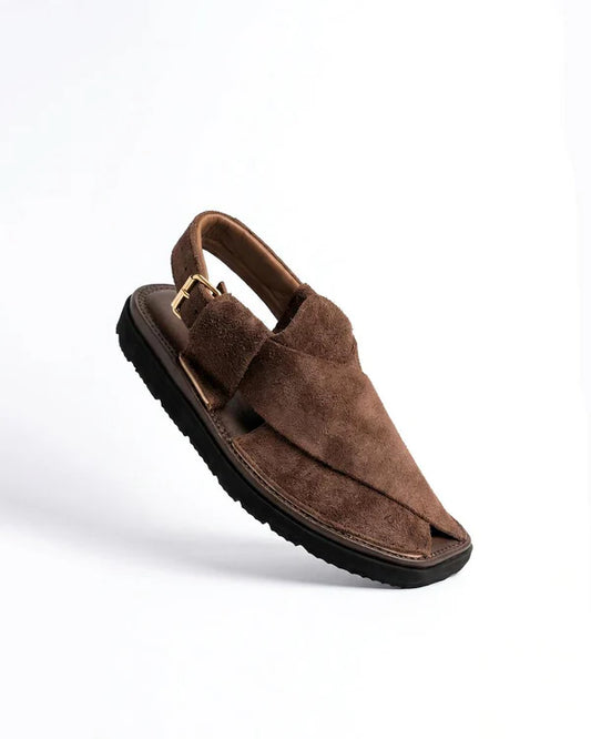 Air Kaptaan Chappal Brown Suede