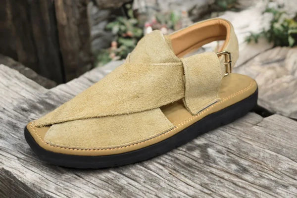 Air Kaptaan Chappal Camel Color Suede
