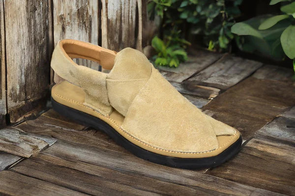 Air Kaptaan Chappal Camel Color Suede