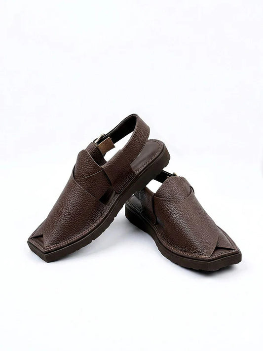 Air Kaptaan Chappal Dotted brown