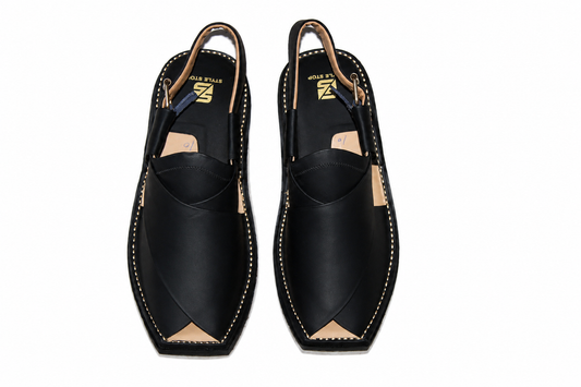 Peshawari Chappal Royale Matte Black