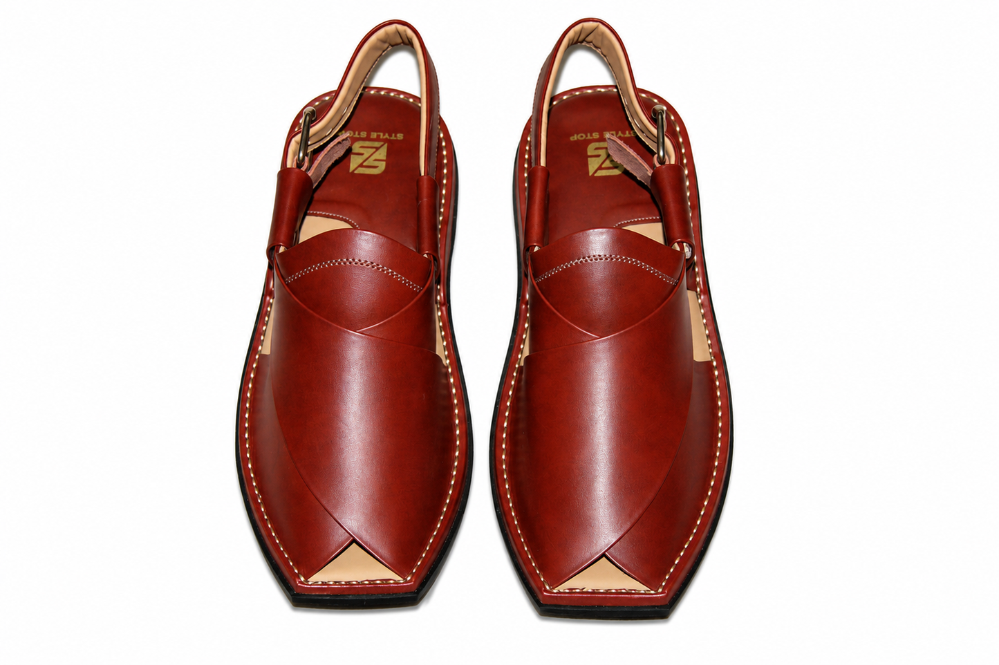 Peshawari Chappal Royale Burgundy