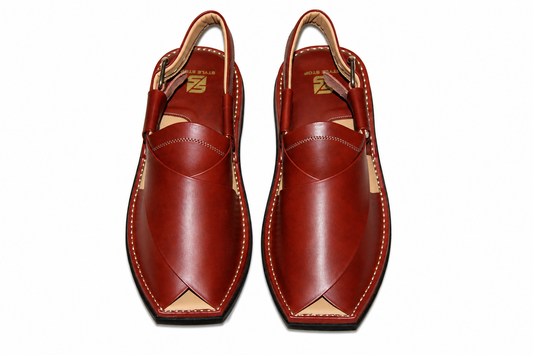 Peshawari Chappal Royale Burgundy