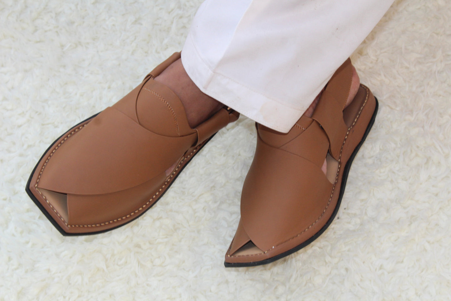 Peshawari Chappal Royale Matte Tan