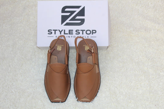 Peshawari Chappal Royale Matte Tan