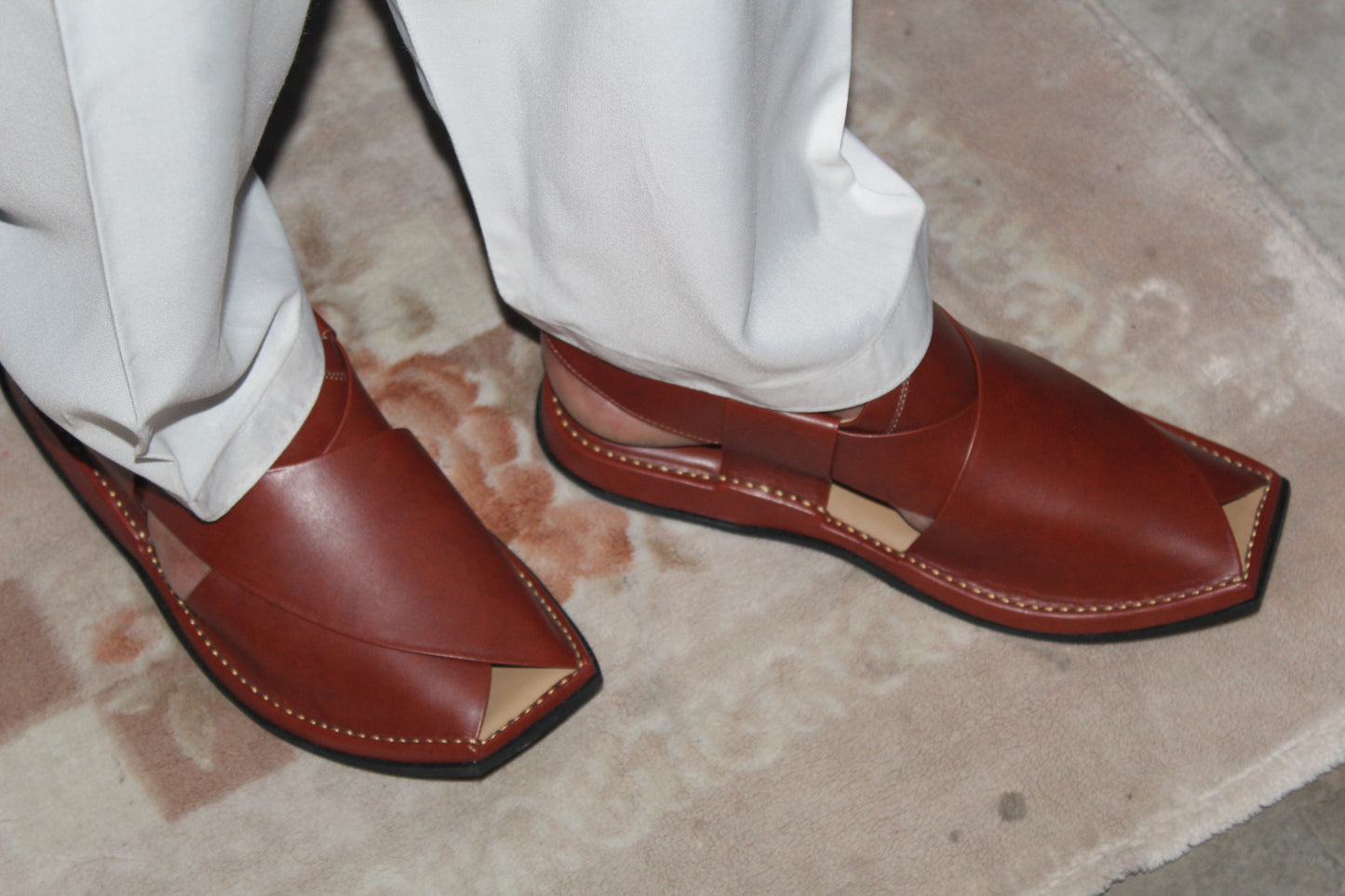 Peshawari Chappal Royale Burgundy