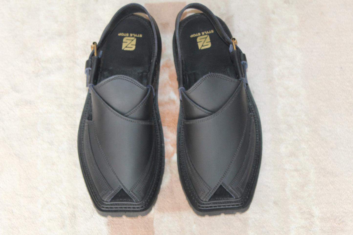 Tripal Gear Vibram Sole Chappal Matte Black