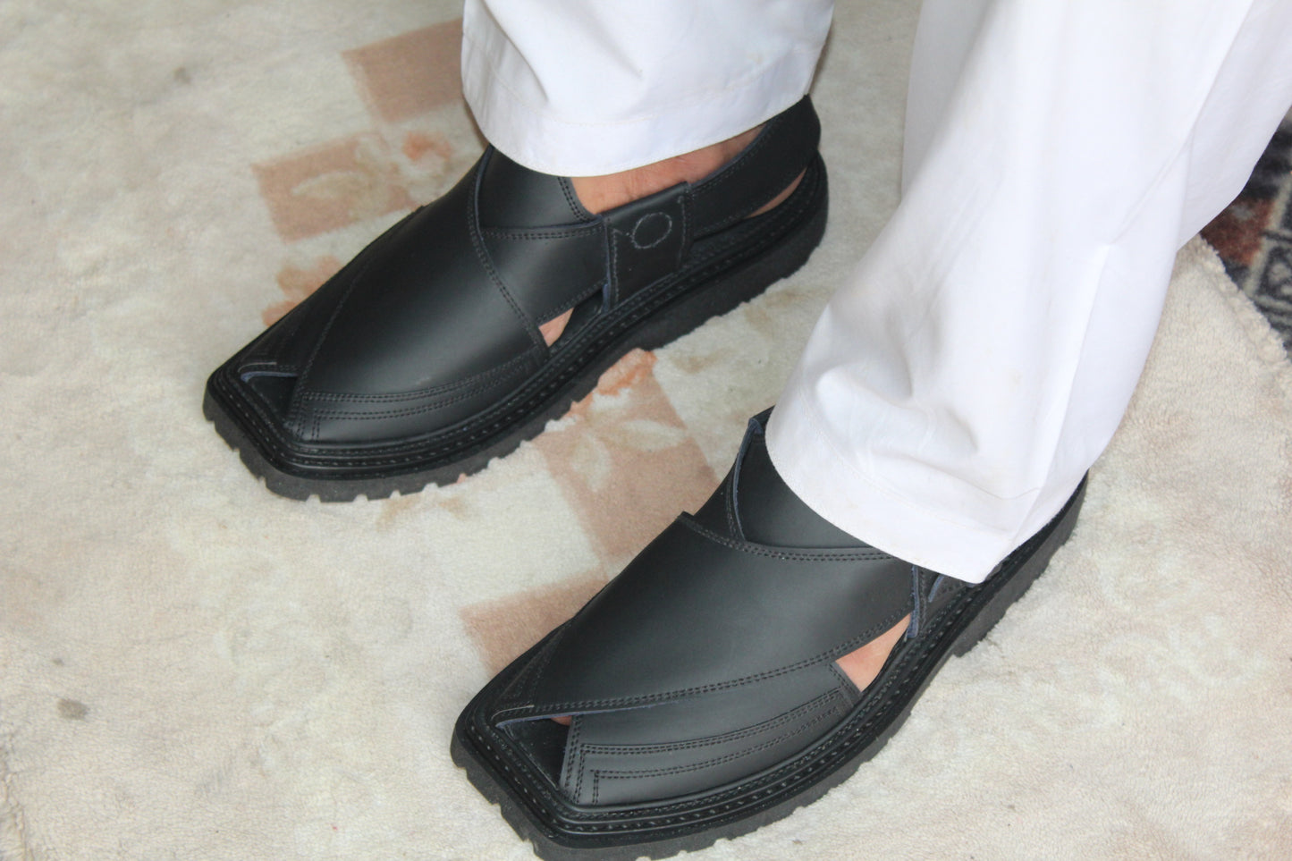 Tripal Gear Vibram Sole Chappal Matte Black