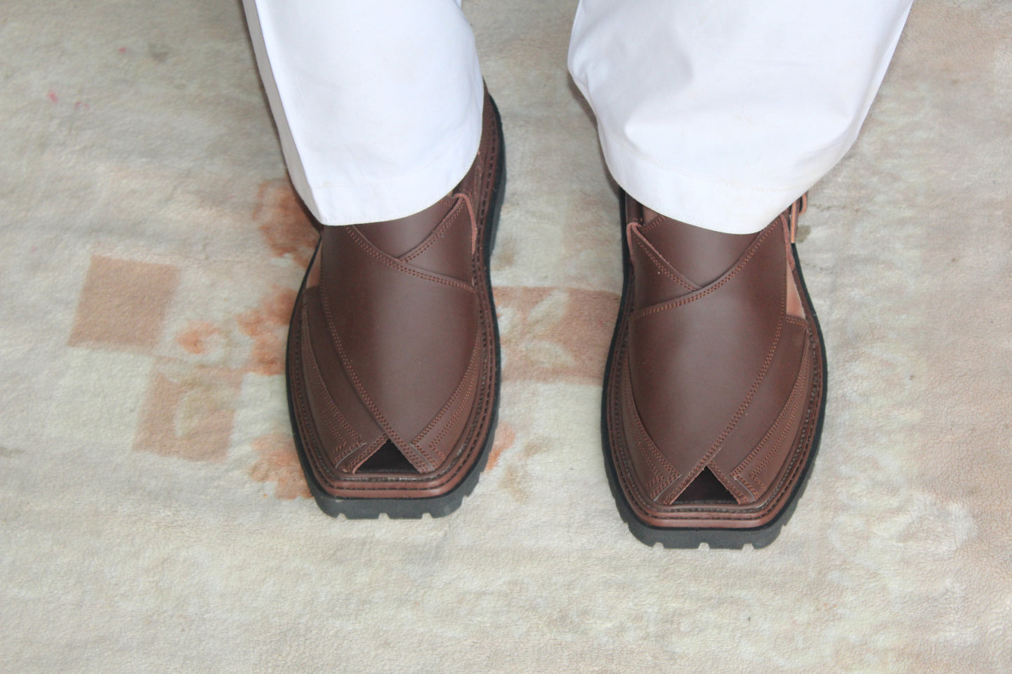 Tripal Gear Vibram Sole Chappal Matte Brown