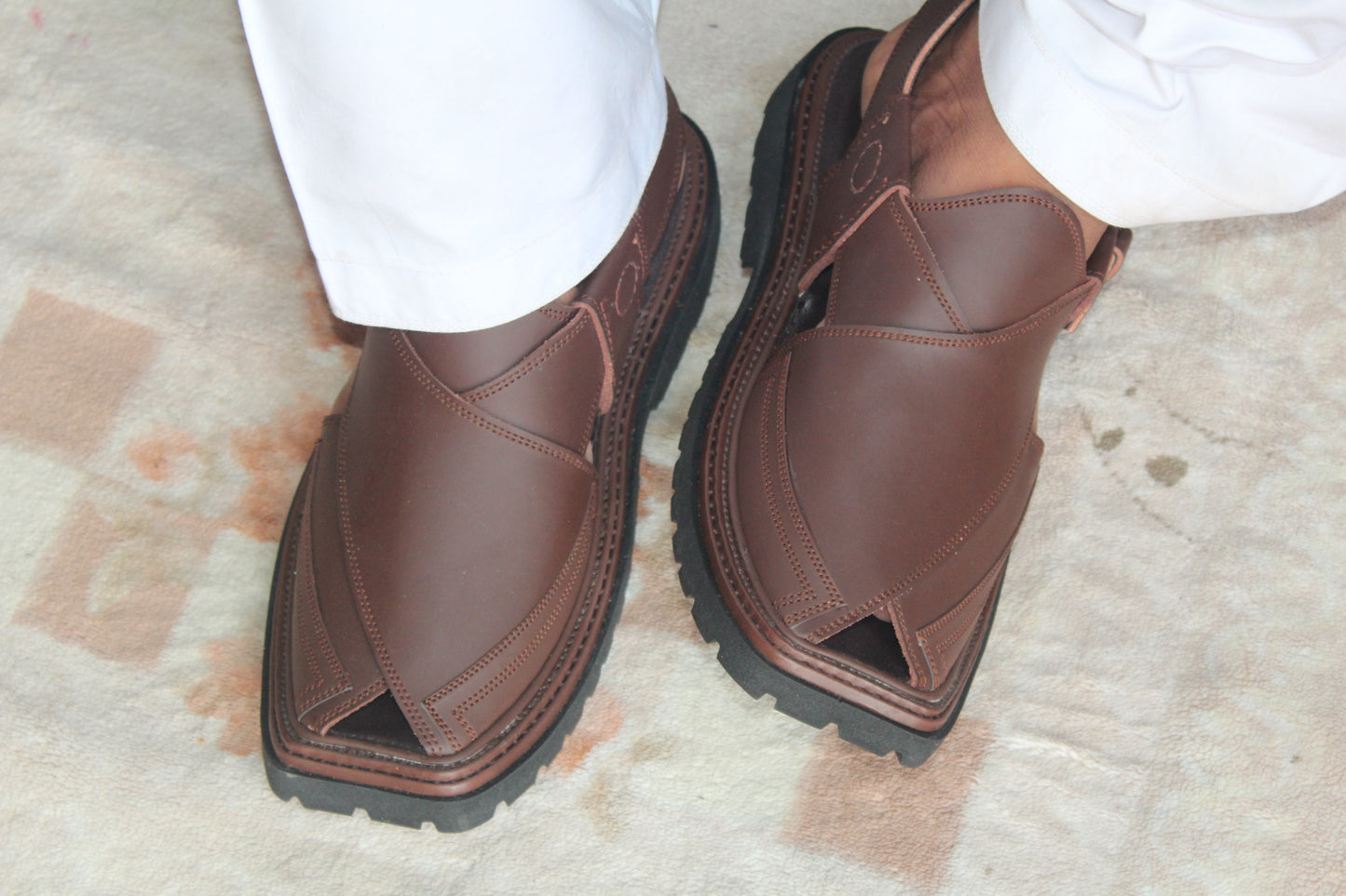 Tripal Gear Vibram Sole Chappal Matte Brown