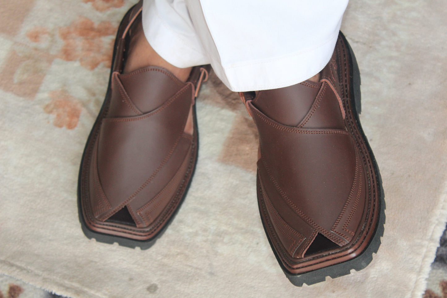 Tripal Gear Vibram Sole Chappal Matte Brown