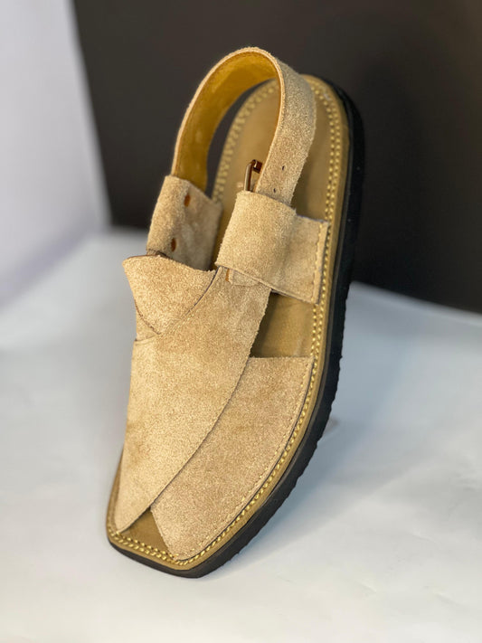 Air Kaptaan Cross Strap – Desert Beige Suede